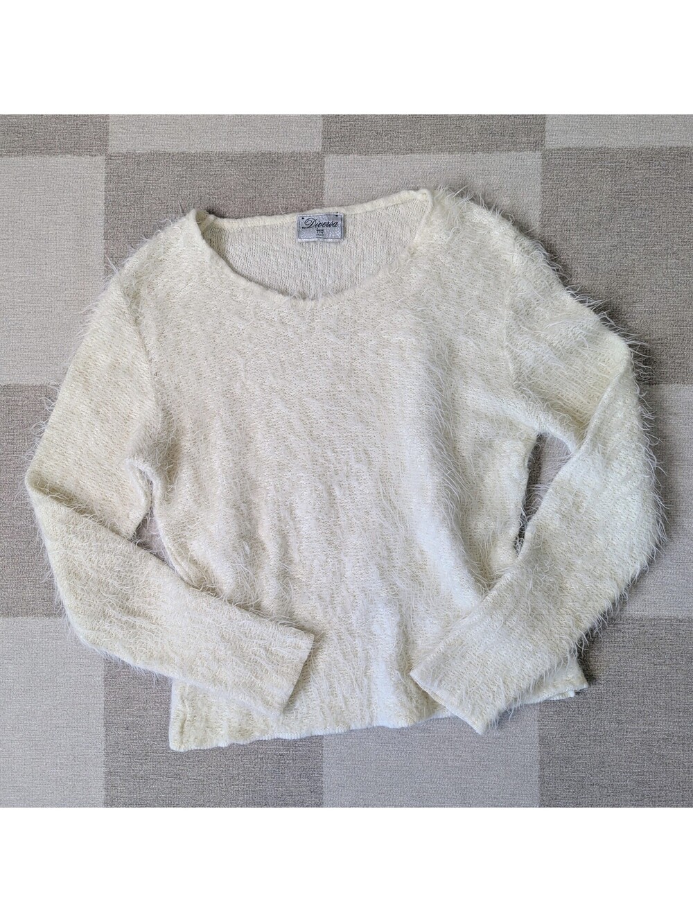 Vintage 00s wool blend fuzzy shaggy sweater - made in Italy